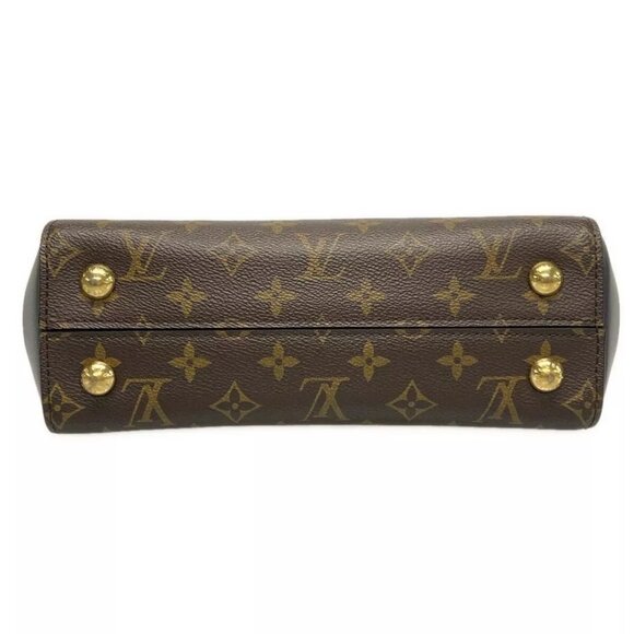 100% Authentic LOUIS VUITTON Cluny BB Monogram Bordeaux Navy Handbag 1063-102624 - Picture 5 of 14